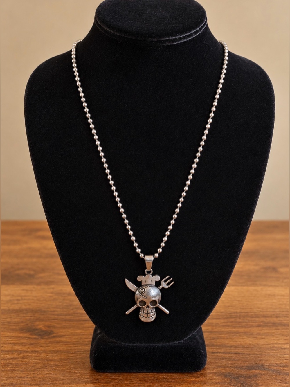One Piece Skull Chef Pendant Necklace